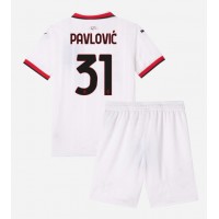 Camisa de time de futebol AC Milan Strahinja Pavlovic #31 Replicas 2º Equipamento Infantil 2024-25 Manga Curta (+ Calças curtas)